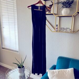 Loveappella navy blue sleeveless casual maxi dress juniors size small S